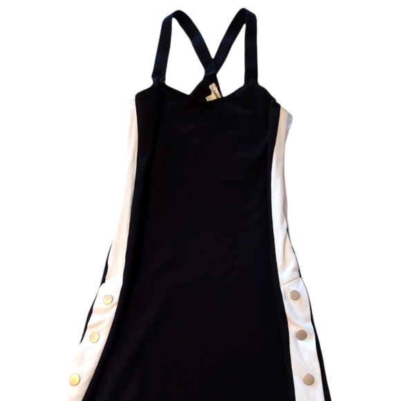 GARAGE Track Black Dress with Side Snaps, Size XS